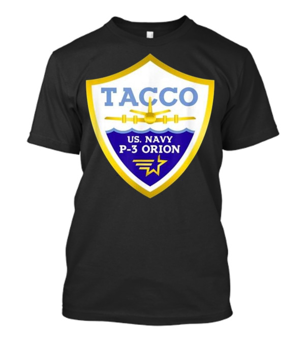 TACCO US Navy P-3 Orion Tactical Coordinator Shield Emblem T-Shirt