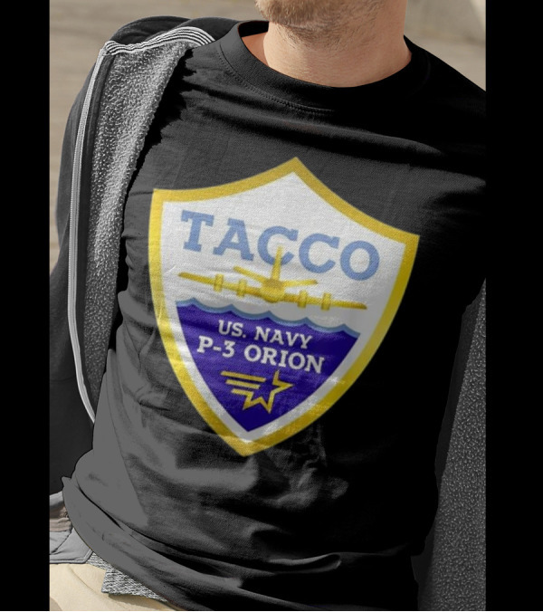 TACCO US Navy P-3 Orion Tactical Coordinator Shield Emblem T-Shirt