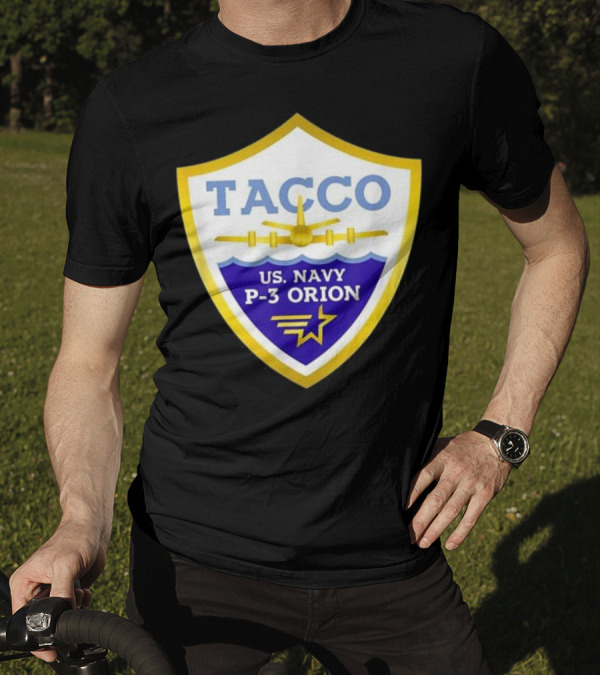 TACCO US Navy P-3 Orion Tactical Coordinator Shield Emblem T-Shirt