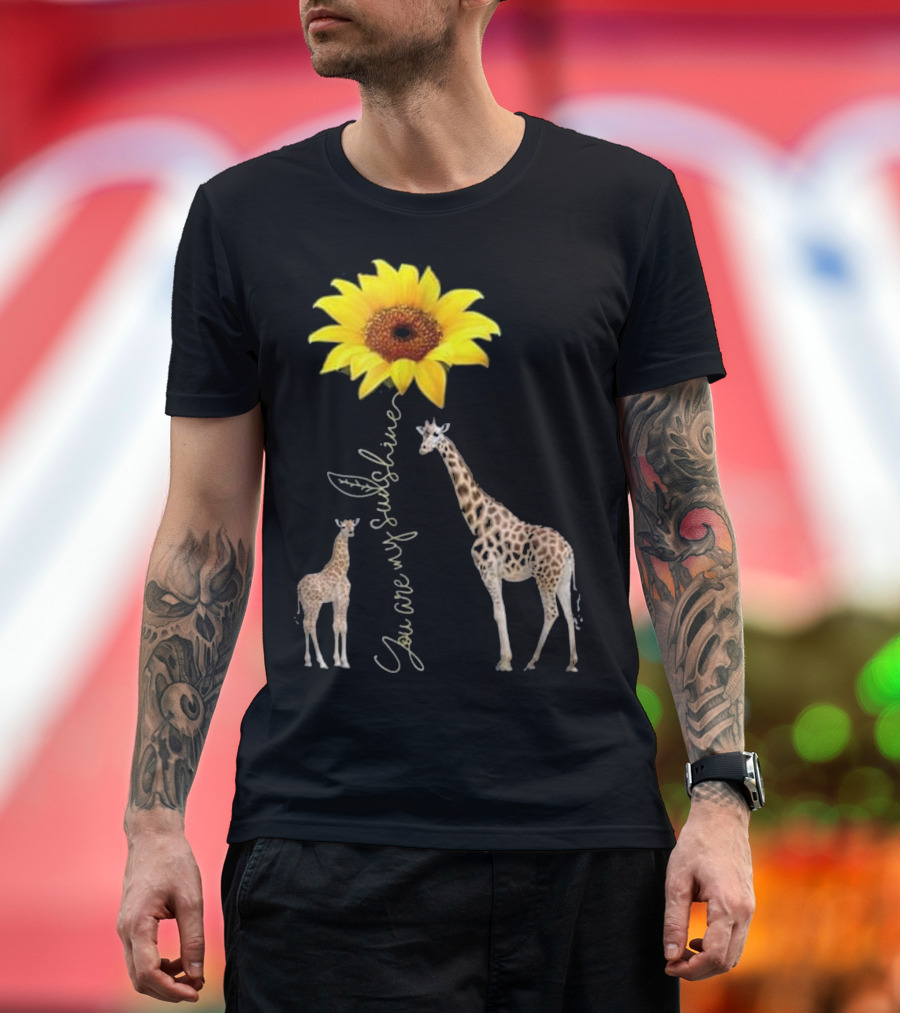 Sunflower You Are My Sunshine Giraffes T-Shirt