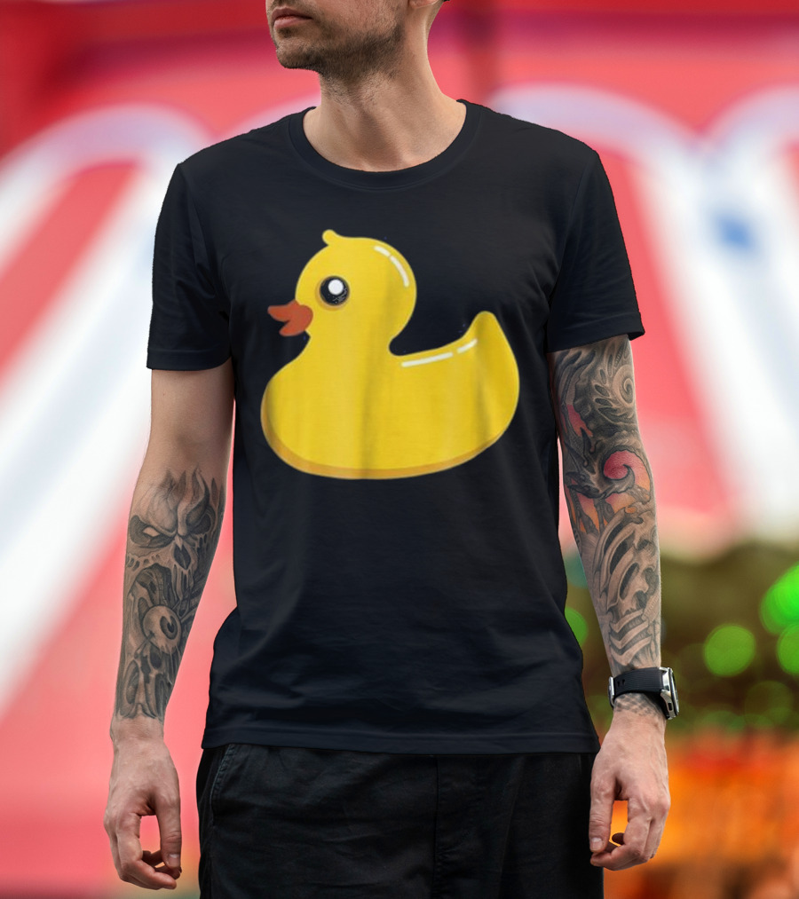 Yellow Rubber Duck Cute Cartoon Style Classic Bath Toy T-Shirt