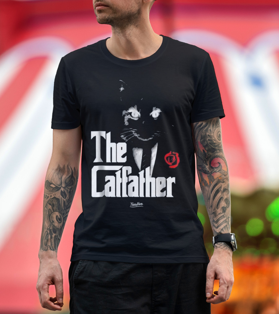 The Catfather Funny Love Cat Sunglasses Mafia Vibe T-Shirt