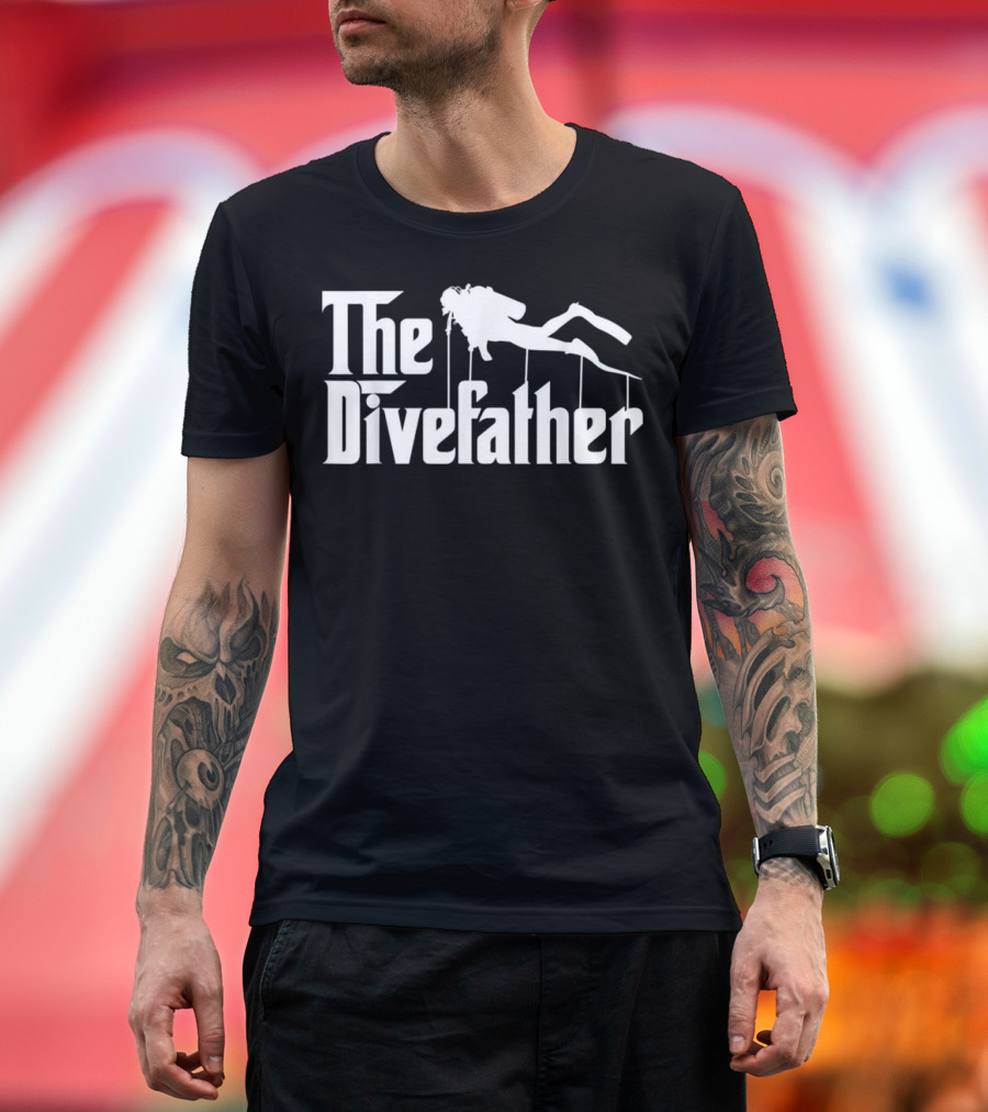 The Divefather Scuba Diving Parody with Diver T-Shirt
