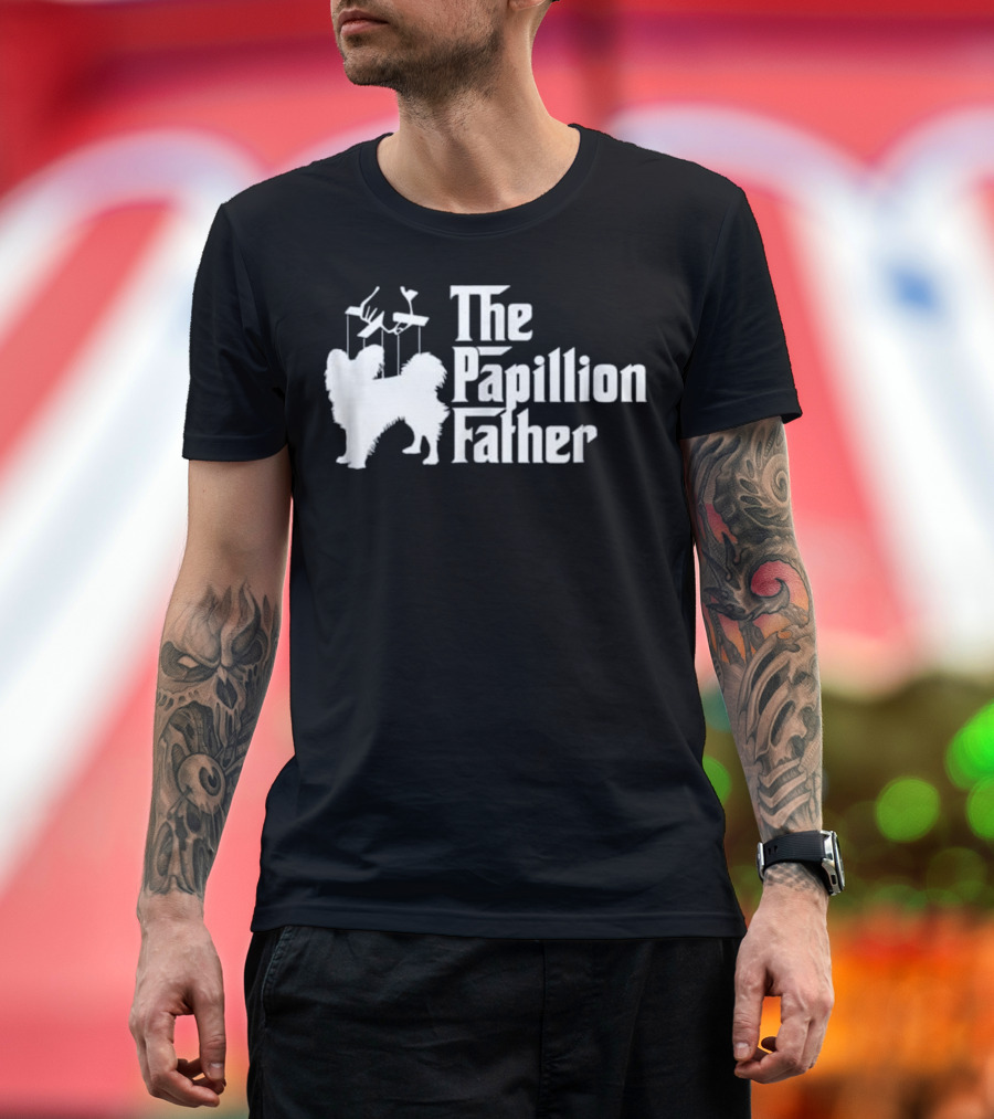 The Papillion Father Funny Dog Dad T-Shirt Iconic Reference T-Shirt