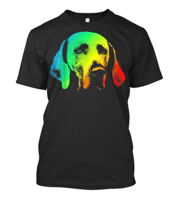 WEIMERANER LABRADOR Colorful Rainbow Ret Dog T-Shirt