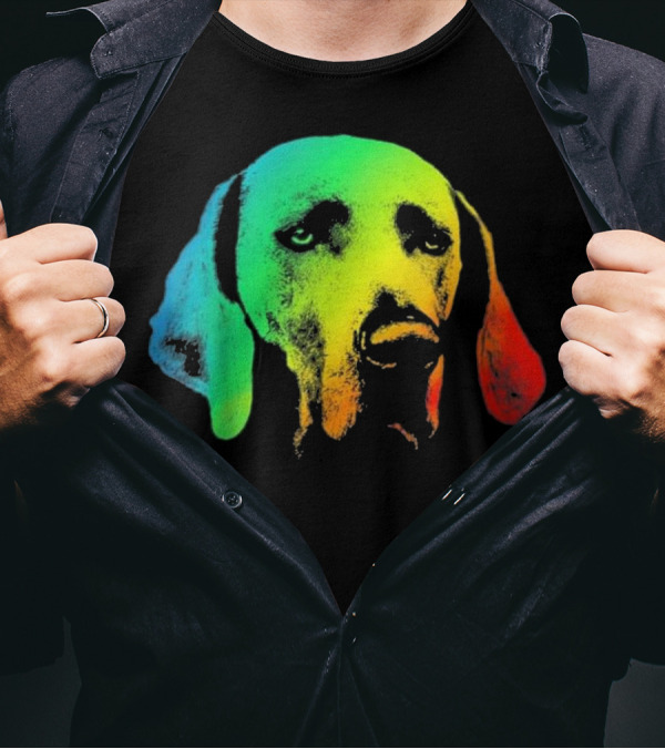 WEIMERANER LABRADOR Colorful Rainbow Ret Dog T-Shirt
