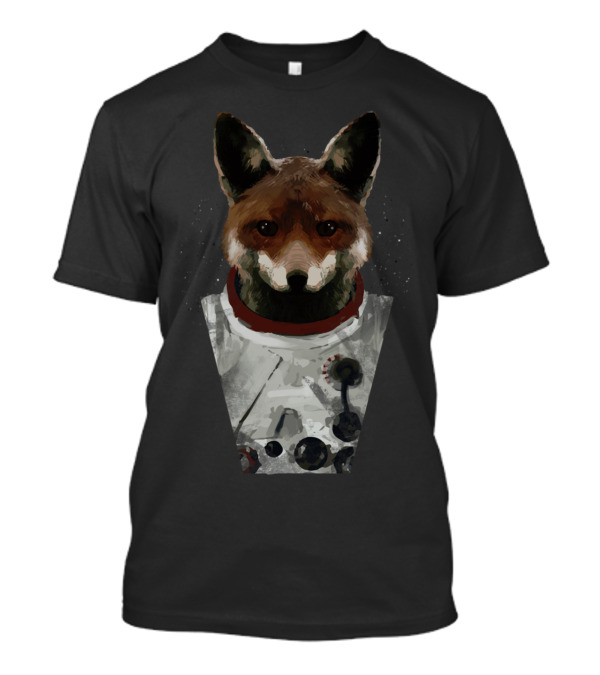 Fox Astronaut In Detailed Spacesuit T-Shirt