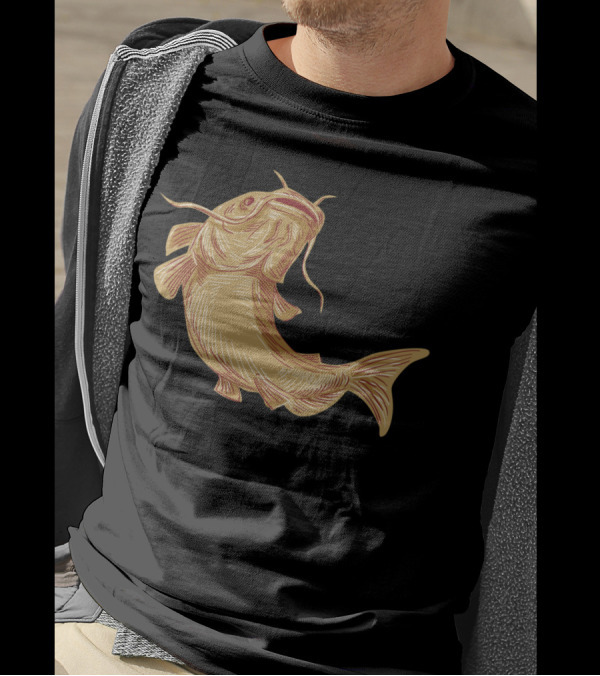 Catfish Mud Catfish Drawing T-Shirt