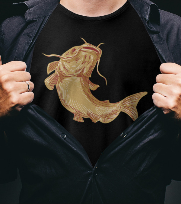 Catfish Mud Catfish Drawing T-Shirt