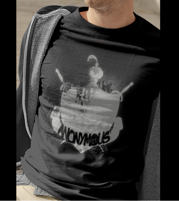 Anonymous Graffiti Crest With Swords T-Shirt