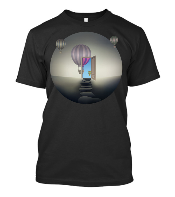 Another Reality Pathway Step Through Door To Surreal Balloon Journey T-Shirt