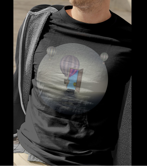 Another Reality Pathway Step Through Door To Surreal Balloon Journey T-Shirt
