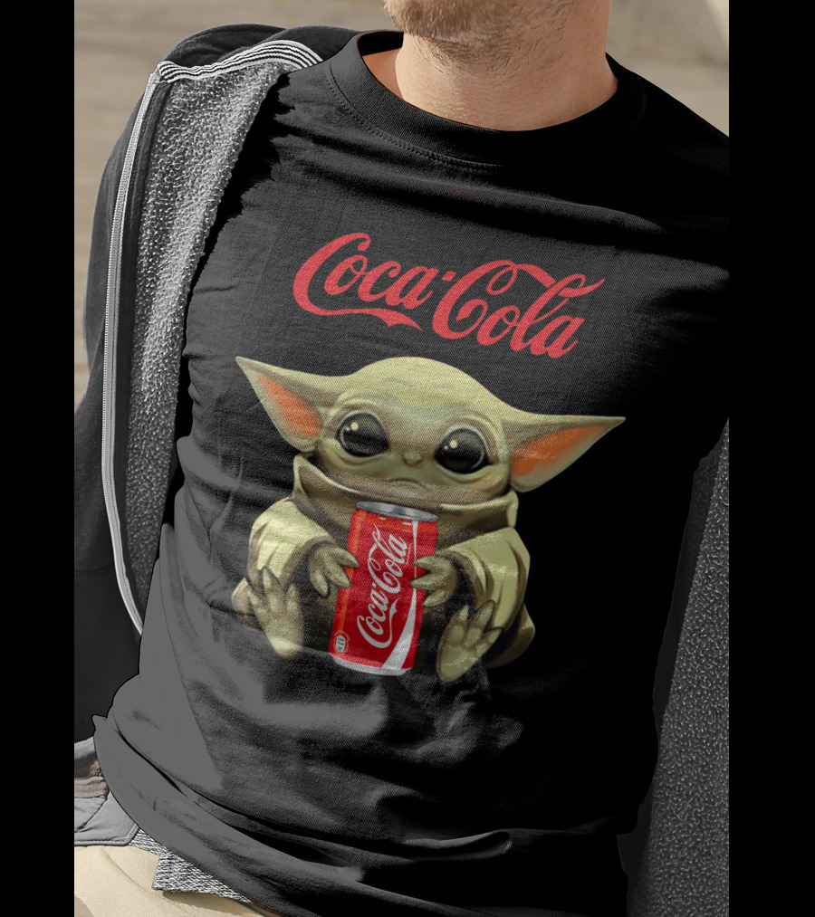 Coca Cola Baby Yoda Holding Coca Cola Can T-Shirt