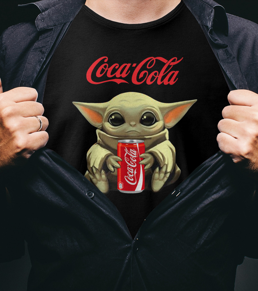 Coca Cola Baby Yoda Holding Coca Cola Can T-Shirt
