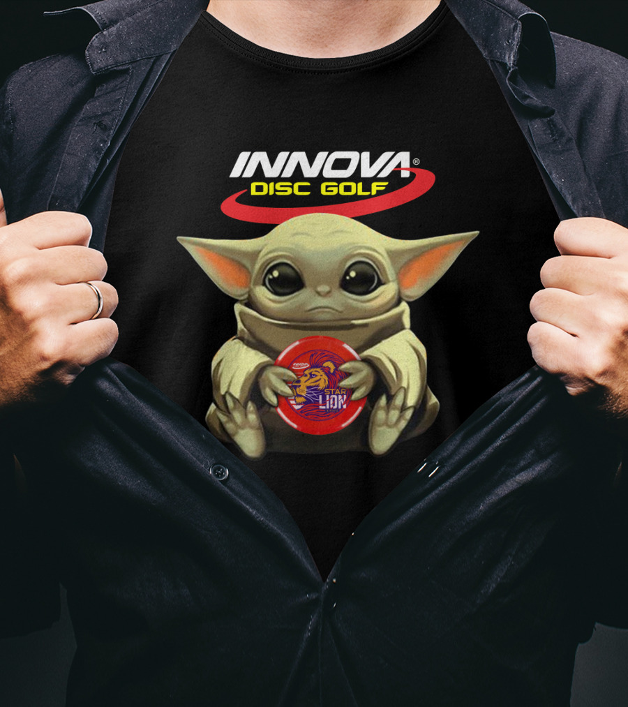 INNOVA Disc Golf Baby Character Holding Star Lion T-Shirt