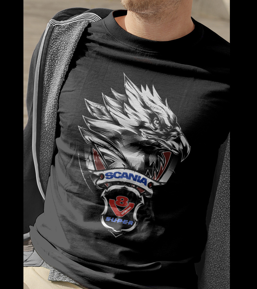 SCANIA V8 SUPER Eagle Emblem T-Shirt