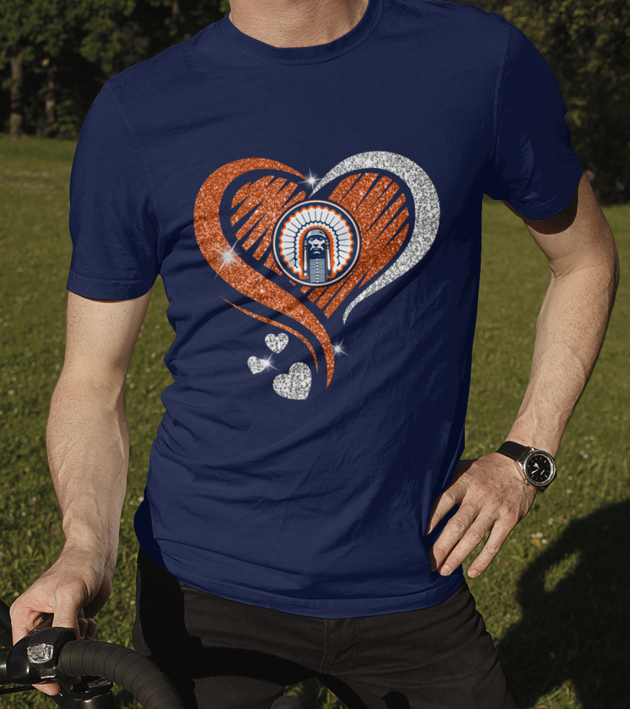 Illinois Tribal Chief Heart T-Shirt