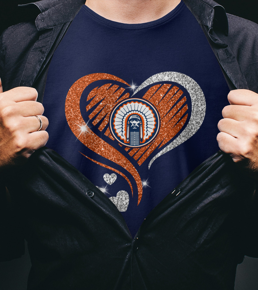 Illinois Tribal Chief Heart T-Shirt