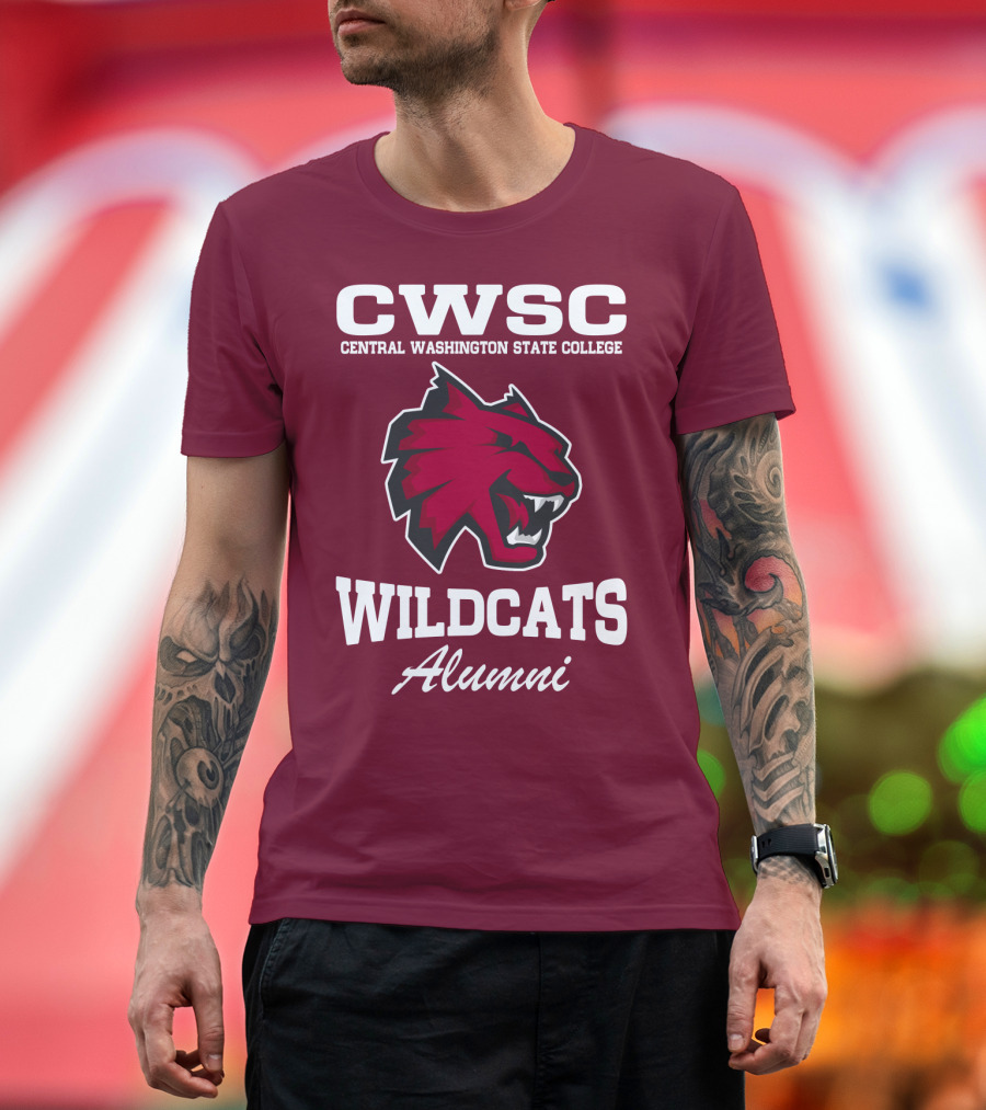 CWSC Central Washington State College Wildcats Alumni T-Shirt