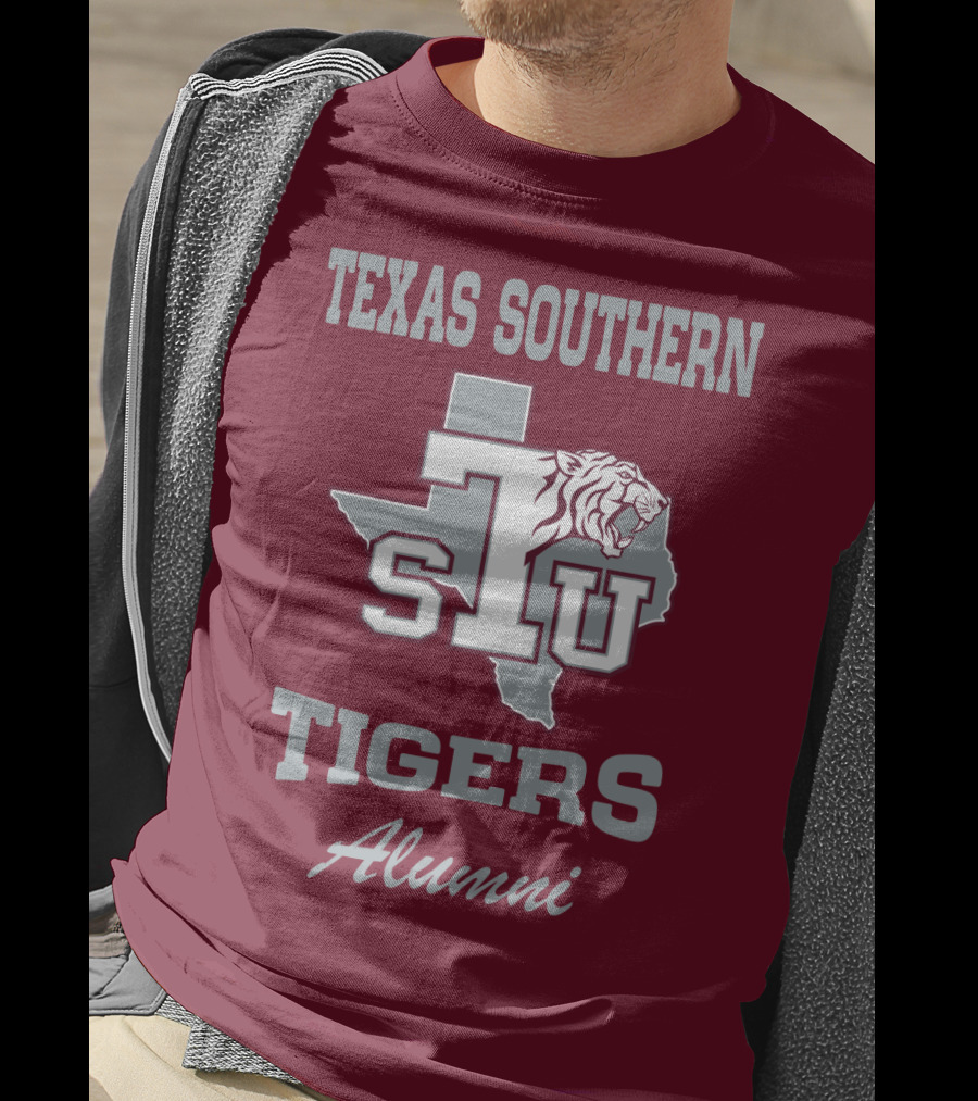 Texas Southern Tigers TSU Alumni Texas Outline T-Shirt