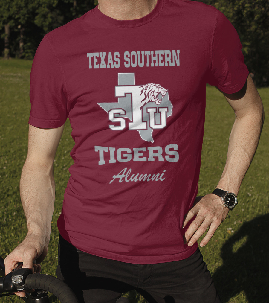 Texas Southern Tigers TSU Alumni Texas Outline T-Shirt