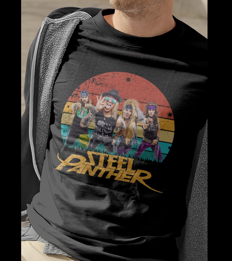 Steel Panther Retro Vintage Band Members 80s Rock T-Shirt