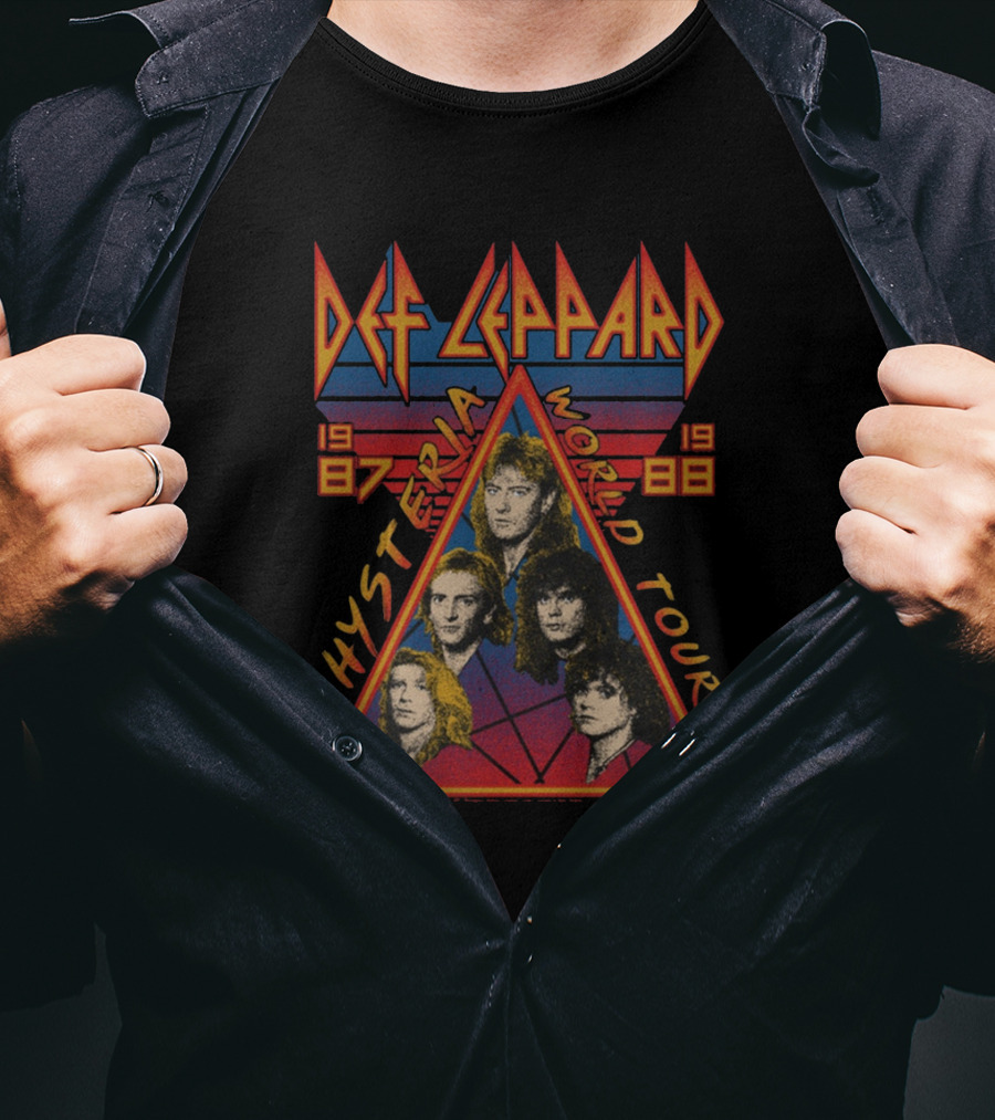 Def Leppard 1987-1988 Hysteria World Tour Def2 T-Shirt