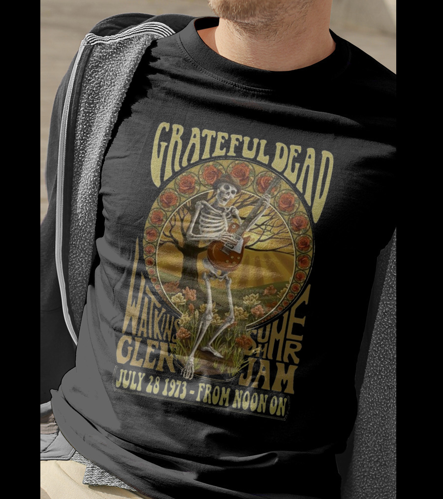Grateful Dead Watkins Glen Summer Jam July 28 1973 From Noon On T-Shirt