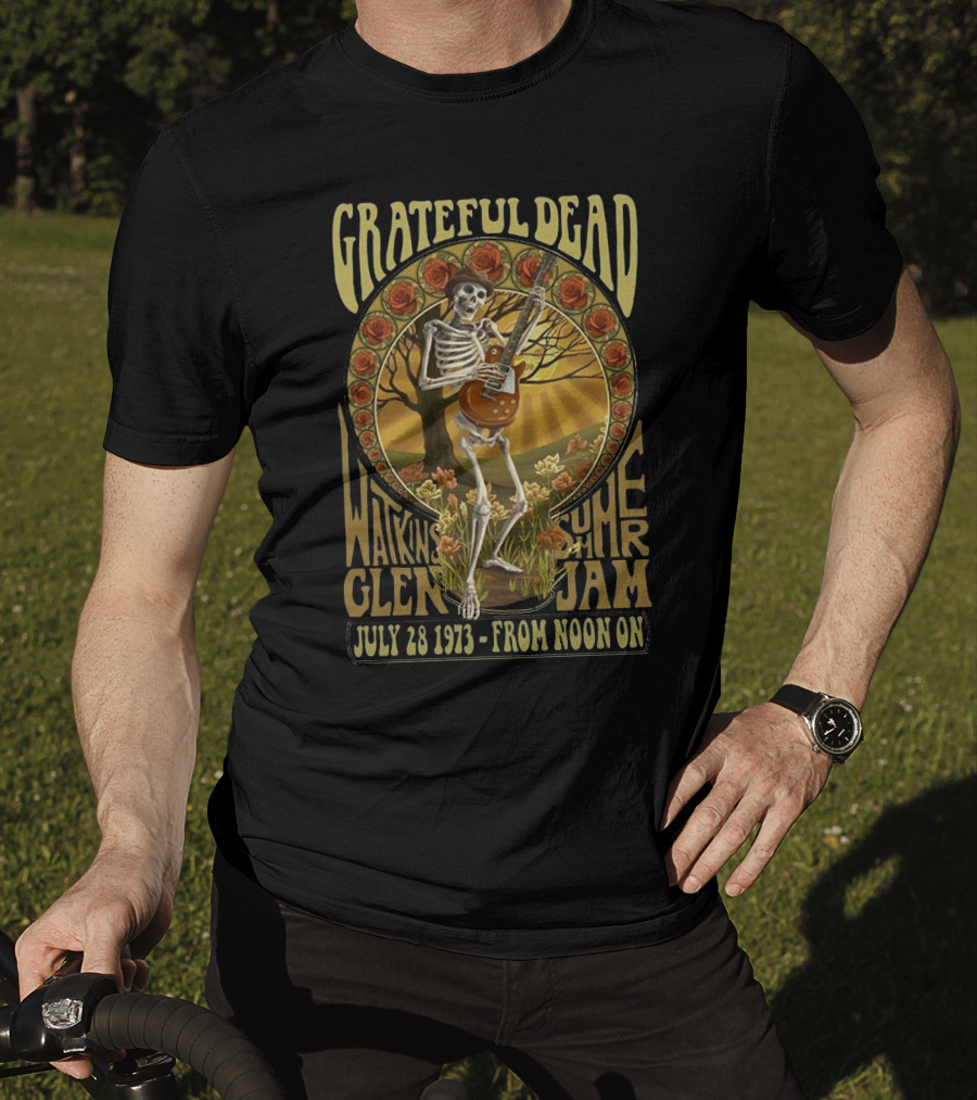 Grateful Dead Watkins Glen Summer Jam July 28 1973 From Noon On T-Shirt