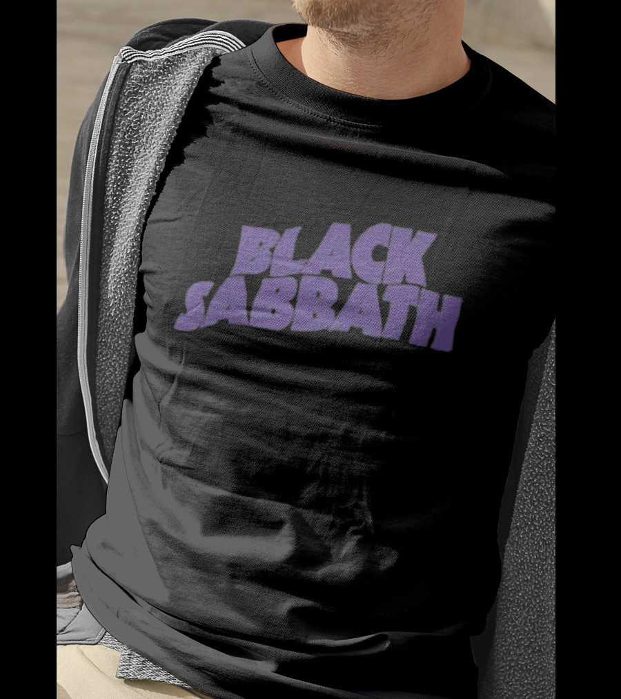 Black Sabbath Classic Purple Logo Rock Band T-Shirt