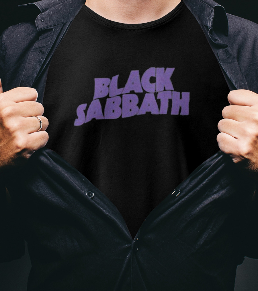 Black Sabbath Classic Purple Logo Rock Band T-Shirt