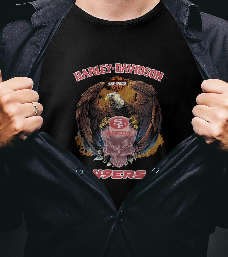 Harley Davidson Motor Cycles 49ers Sf T-Shirt