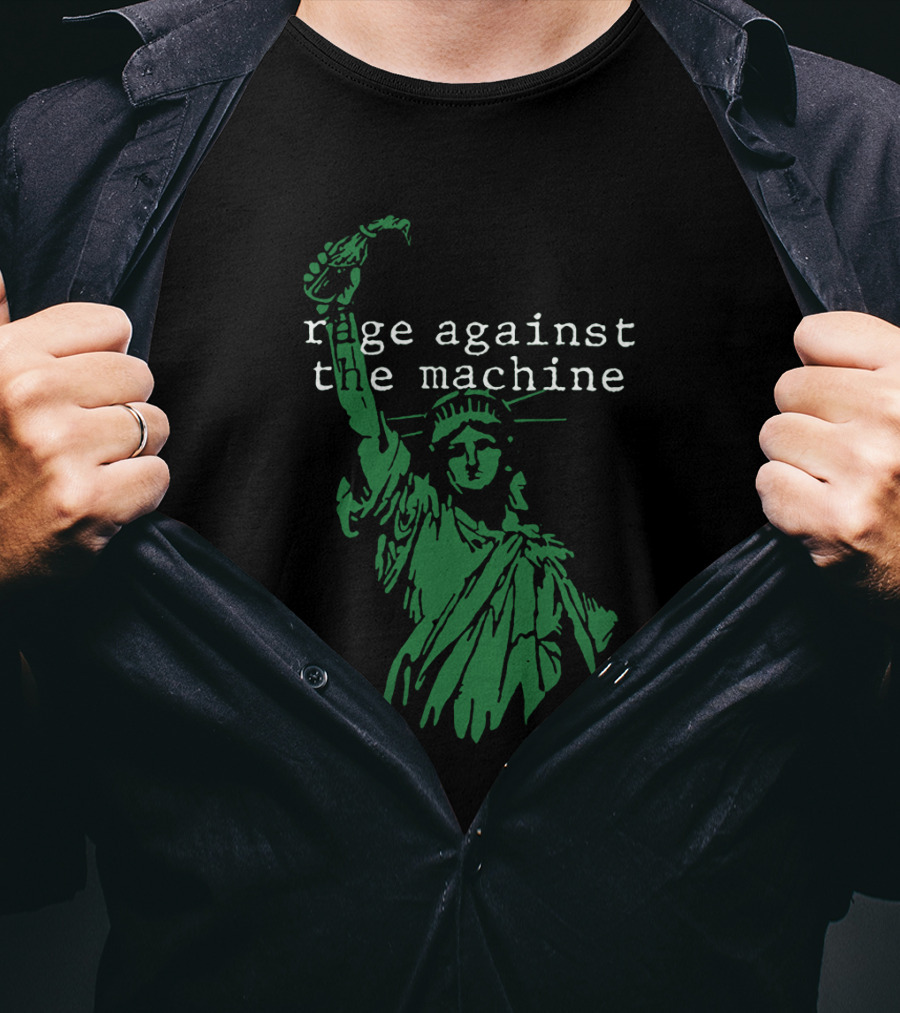 Rage Against The Machine Statue Of Liberty Green T-Shirt