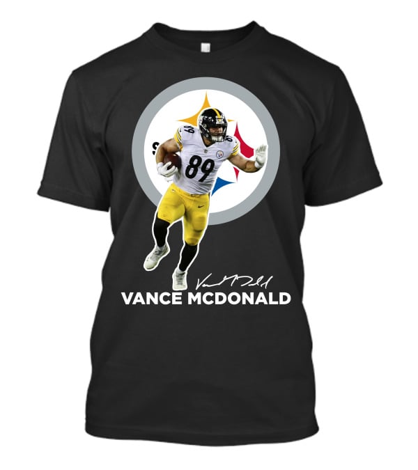Vance McDonald Pittsburgh Steelers Football Player Signature 89 T-Shirt