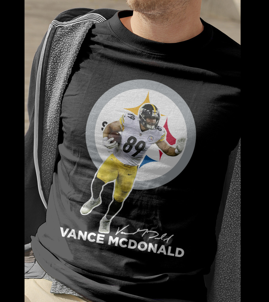 Vance McDonald Pittsburgh Steelers Football Player Signature 89 T-Shirt