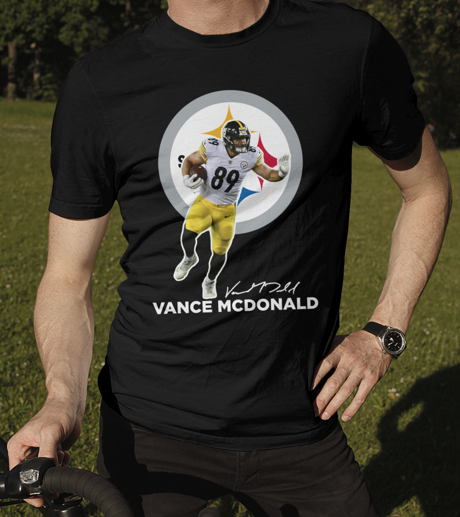 Vance McDonald Pittsburgh Steelers Football Player Signature 89 T-Shirt
