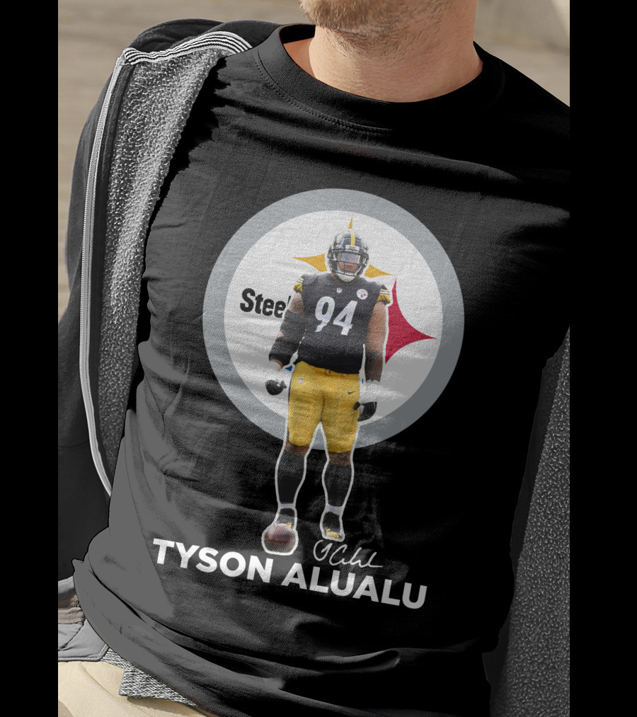 Steelers 94 Tyson Alualu Signature T-Shirt