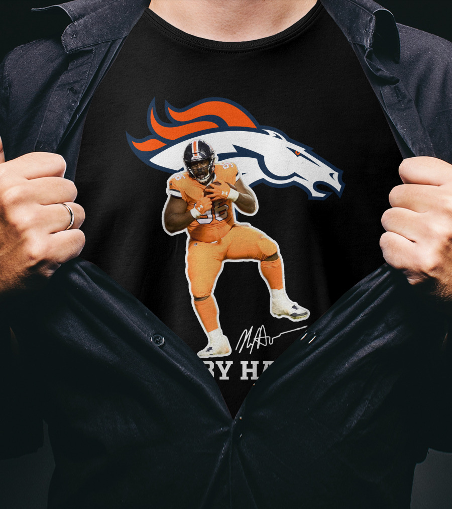Shelby Harris Denver Broncos Official Signature Football Player Merchandise T-Shirt