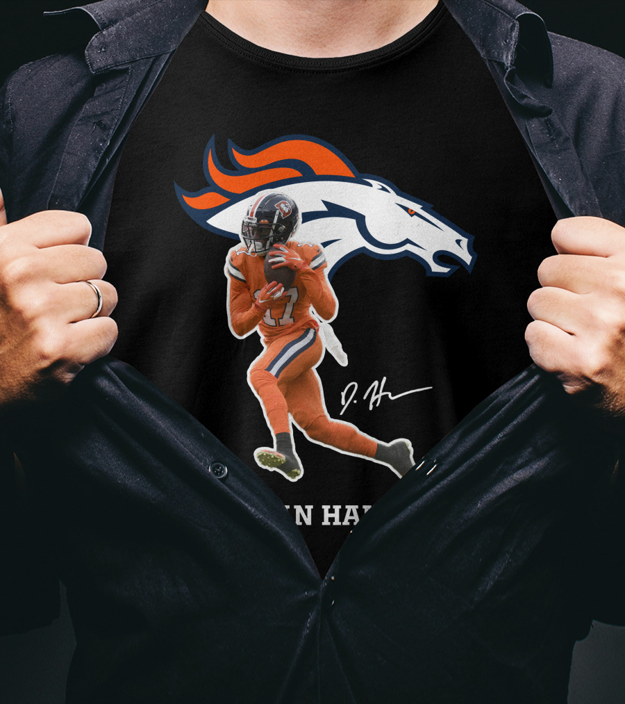 Daesean Hamilton Denver Football Broncos 17 Signature T-Shirt