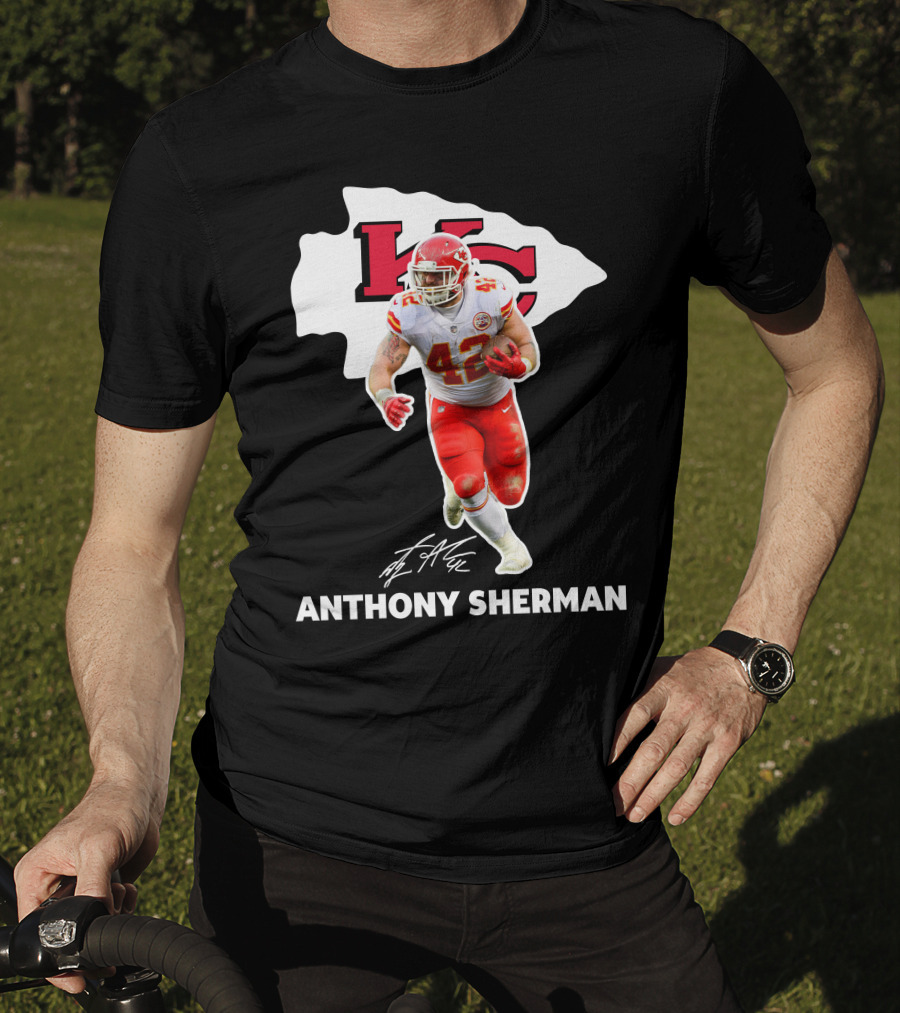 Anthony Sherman Kansas City Chiefs 42 Football Player Image T-Shirt