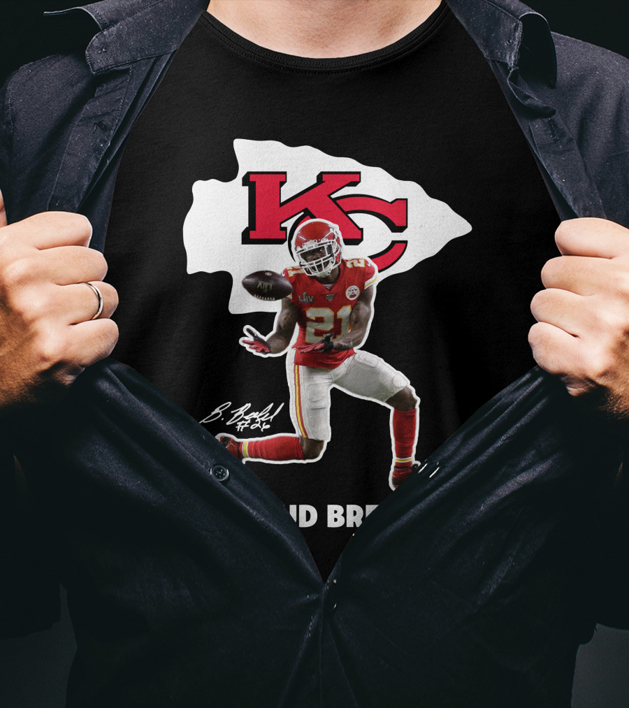 Bashaud Breland Kansas City Chiefs Super Bowl Liv 21 Kc Logo Signature T-Shirt