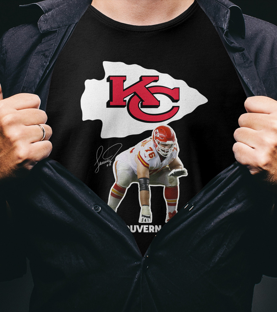 LAURENT DUVERNAY-TARDIF KC Football Player Signature Chiefs T-Shirt