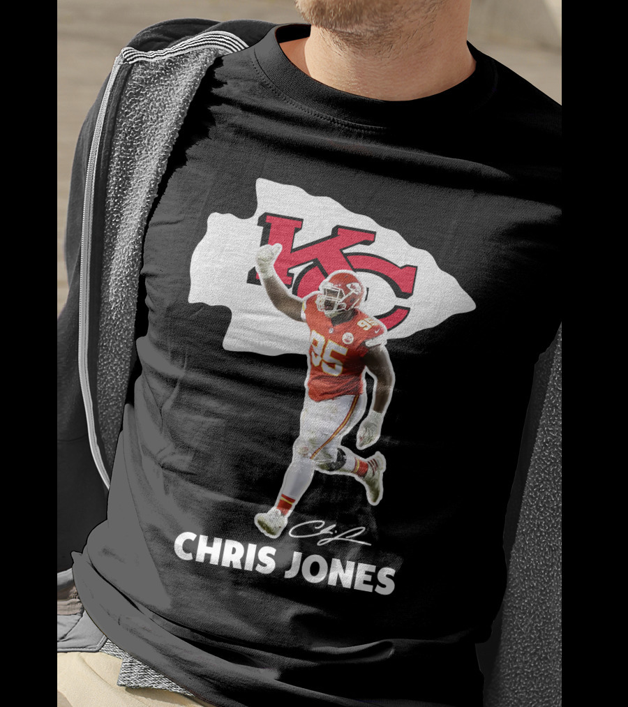 Chris Jones KC Chiefs Player 95 Signature T-Shirt