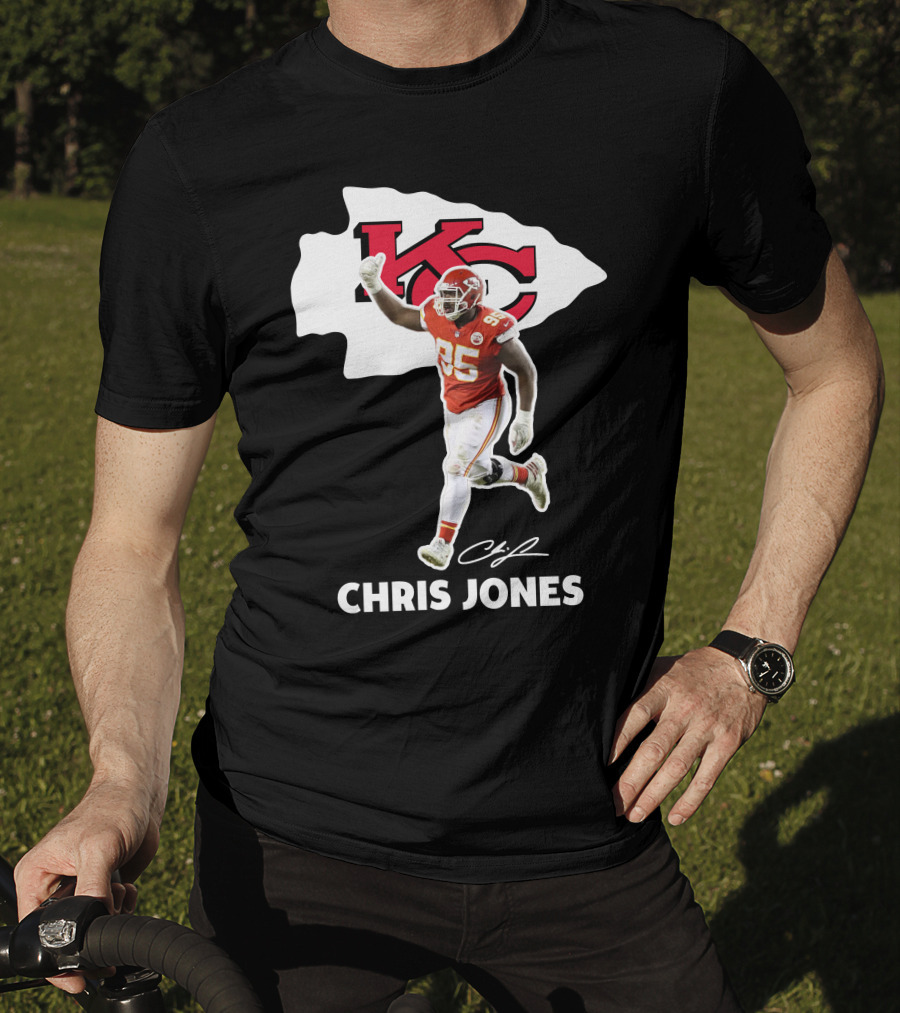 Chris Jones KC Chiefs Player 95 Signature T-Shirt