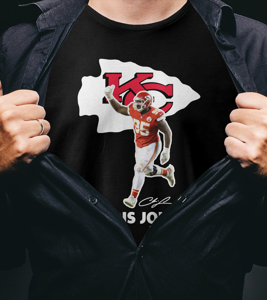Chris Jones KC Chiefs Player 95 Signature T-Shirt