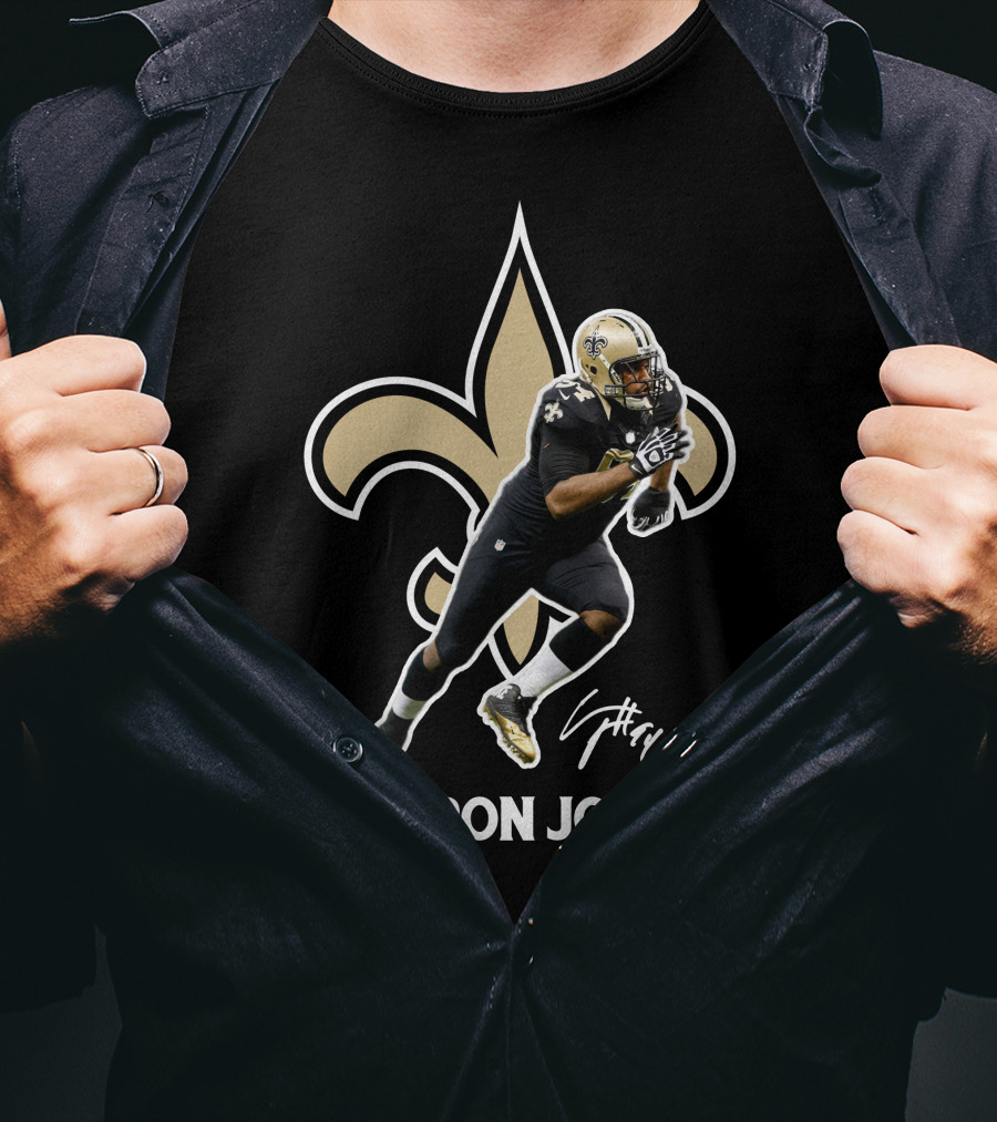 Cameron Jordan New Orleans Saints Fleur-De-Lis Autograph T-Shirt
