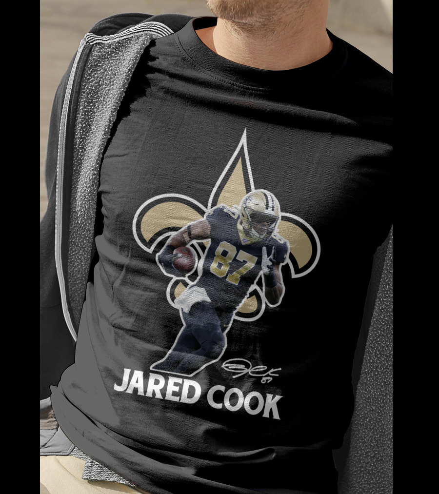 Jared Cook New Orleans Saints Player Fleur-de-lis NFL Football T-Shirt