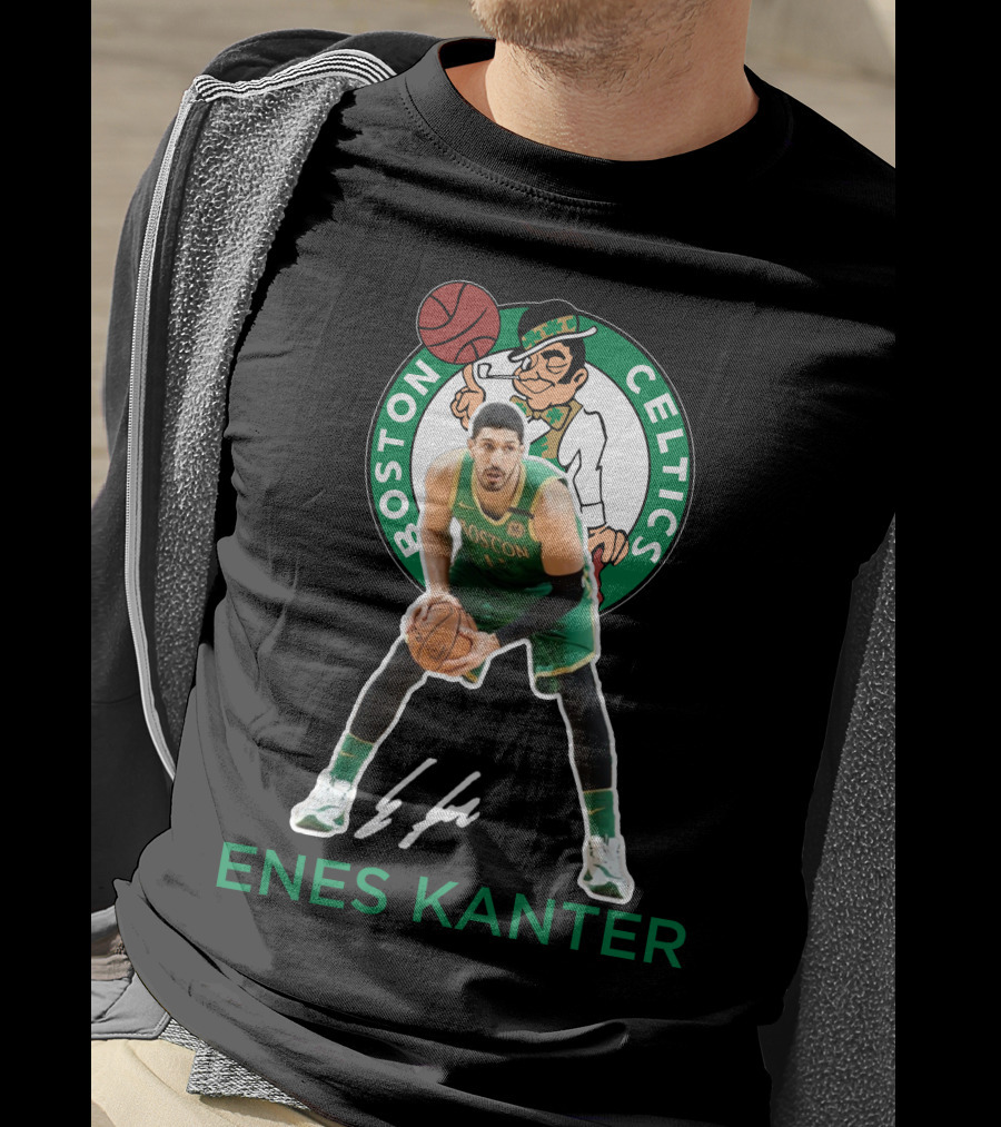 Enes Kanter Boston Celtics Basketball Player Signed Bc06 T-Shirt