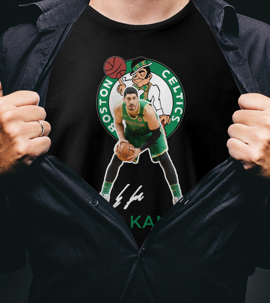 Enes Kanter Boston Celtics Basketball Player Signed Bc06 T-Shirt