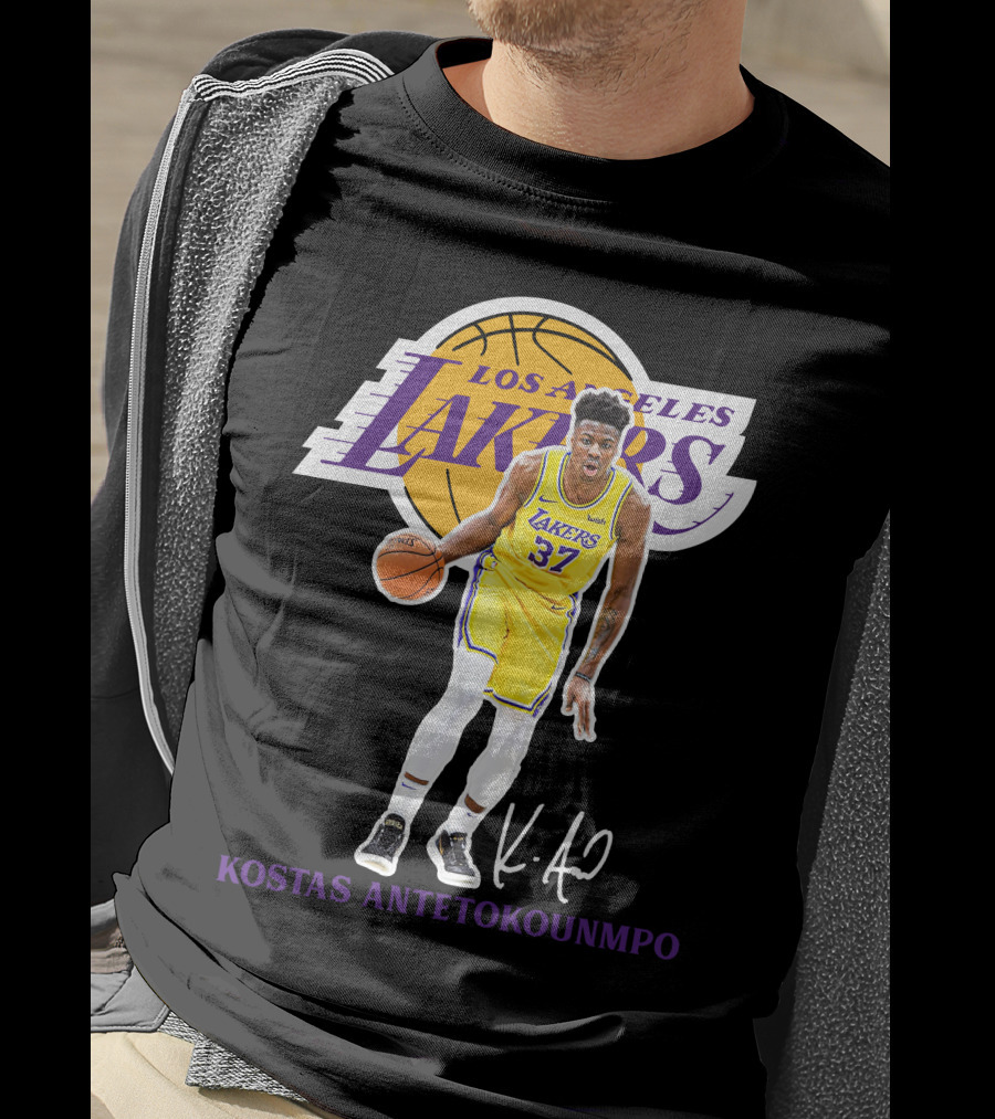 Kostas Antetokounmpo Los Angeles Lakers 37 La12 T-Shirt